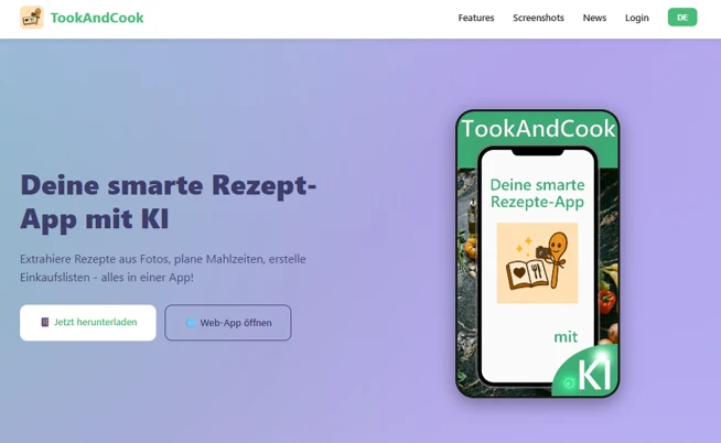 TookAndCook Website